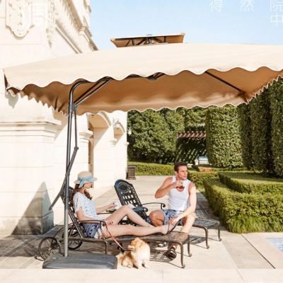 파라솔 카나모 대형 폴딩 파라솔 세트 받침대 야외용 비치 정원 카페 테라스 옥상