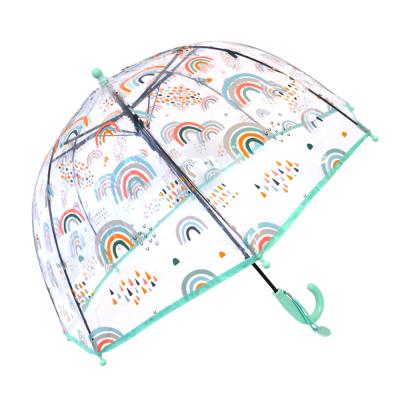 투명우산 키즈스퀘어 유아동 투명 무지개 돔형우산
